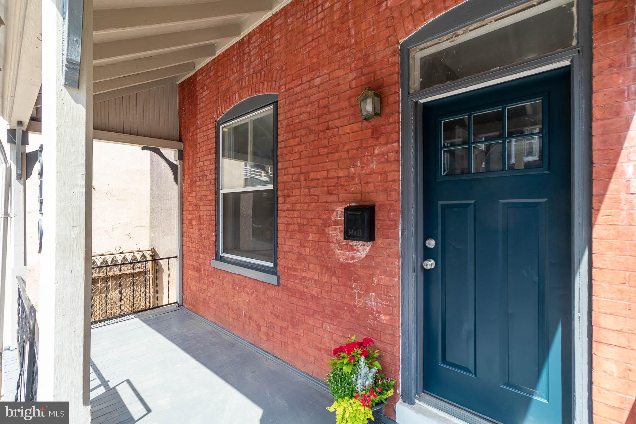 a view of front door of house