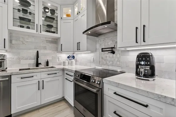 a view of a balcony with wooden floor