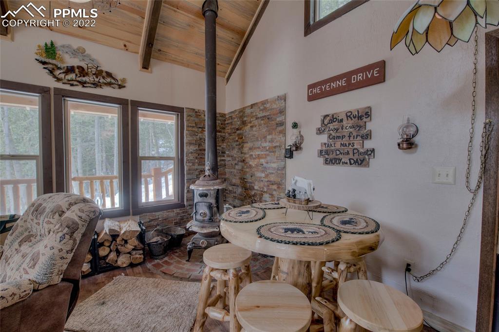 176 Cheyenne Road Alma, CO 80420 - Photo 12 of 50 a view of a dining room with furniture and window