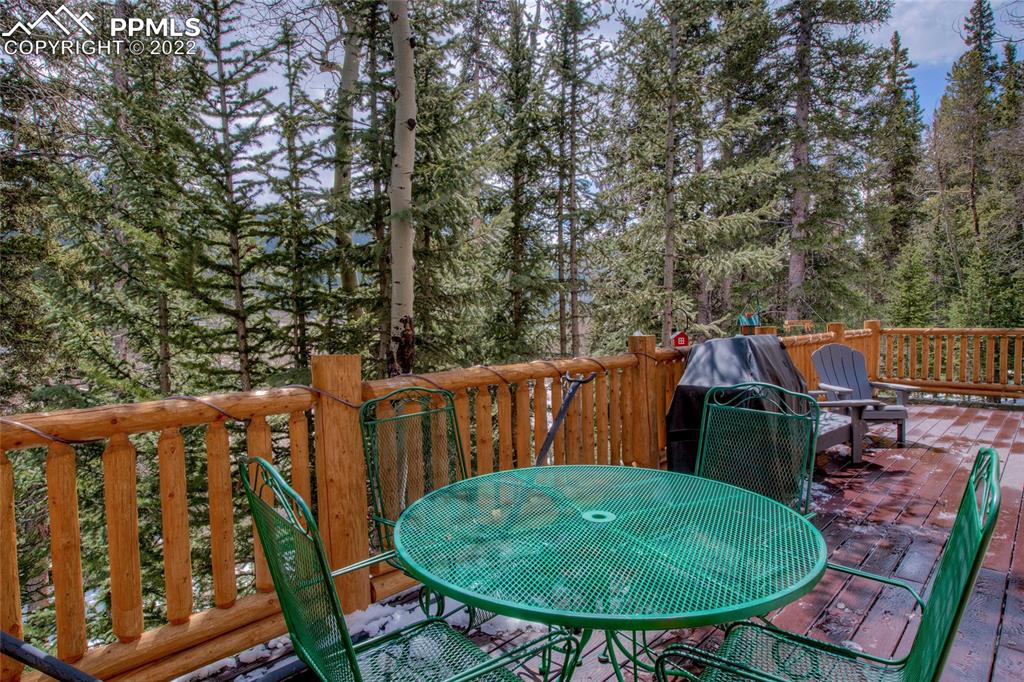 176 Cheyenne Road Alma, CO 80420 - Photo 37 of 50 a view of a chairs and table in the patio