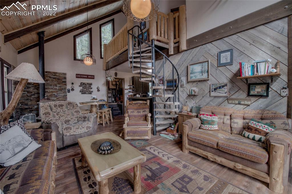 176 Cheyenne Road Alma, CO 80420 - Photo 10 of 50 a view of a patio with table and chairs and potted plants