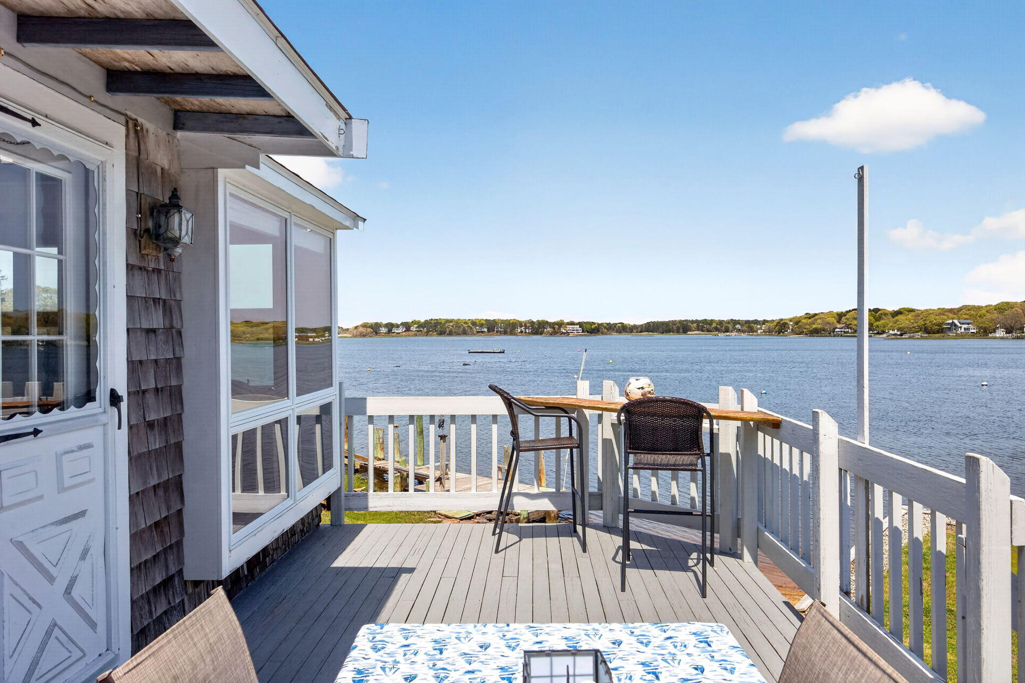 11 Clamshell Lane Mashpee, MA 02649 - Photo 10 of 43 a view of roof deck with a barbeque and wooden floor