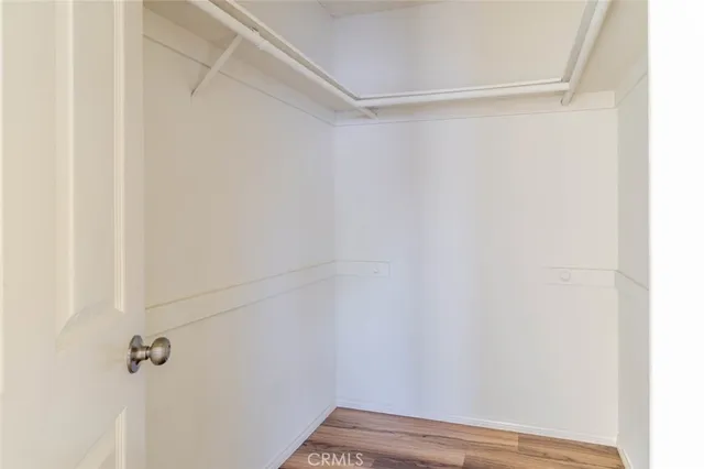 a view of small space with racks on the wall