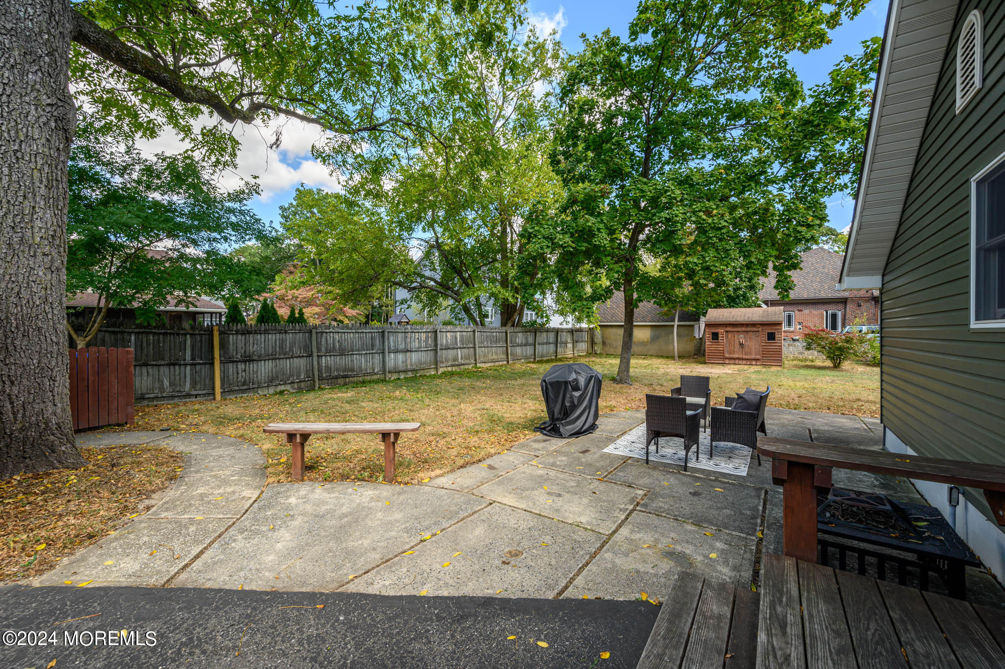 13 Oliver Street Toms River, NJ 08755 - Photo 31 of 41 a view of a backyard with sitting area
