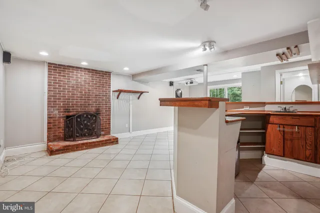 a view of a kitchen with a sink