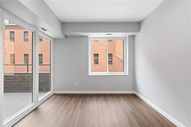 a view of building with door