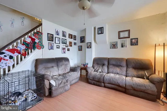a living room with furniture and a couch