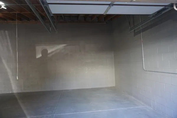 a view of a room with racks