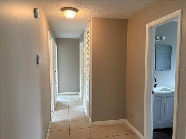 a view of an outdoor space with a large window