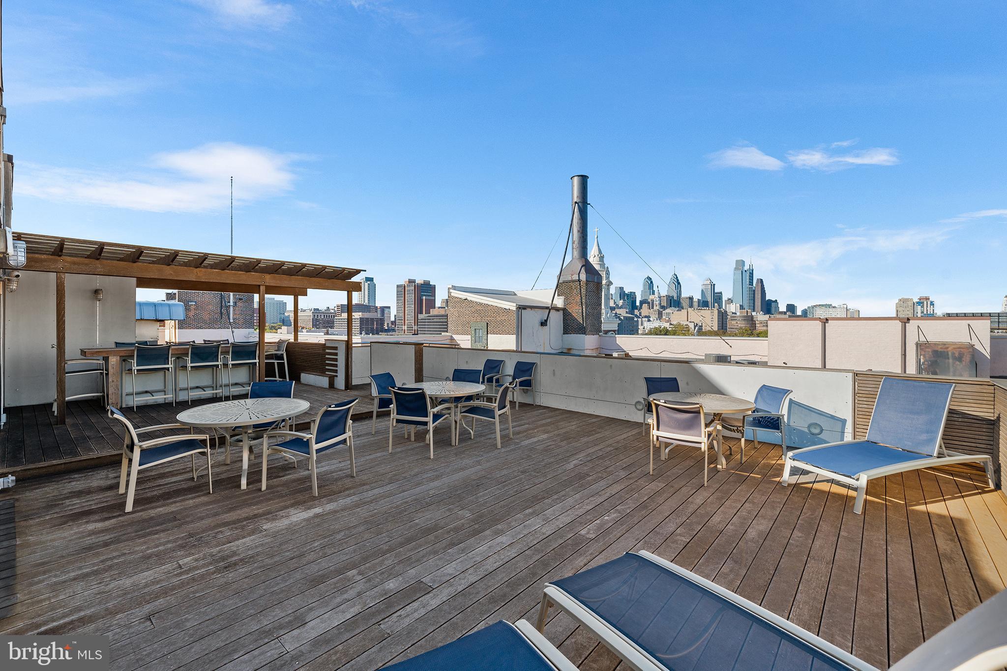 315 New Street, Unit 614 Philadelphia, PA 19106 - Photo 30 of 32 a view of a terrace with furniture and sitting area