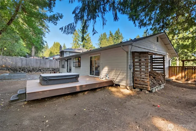 a view of a house with a patio