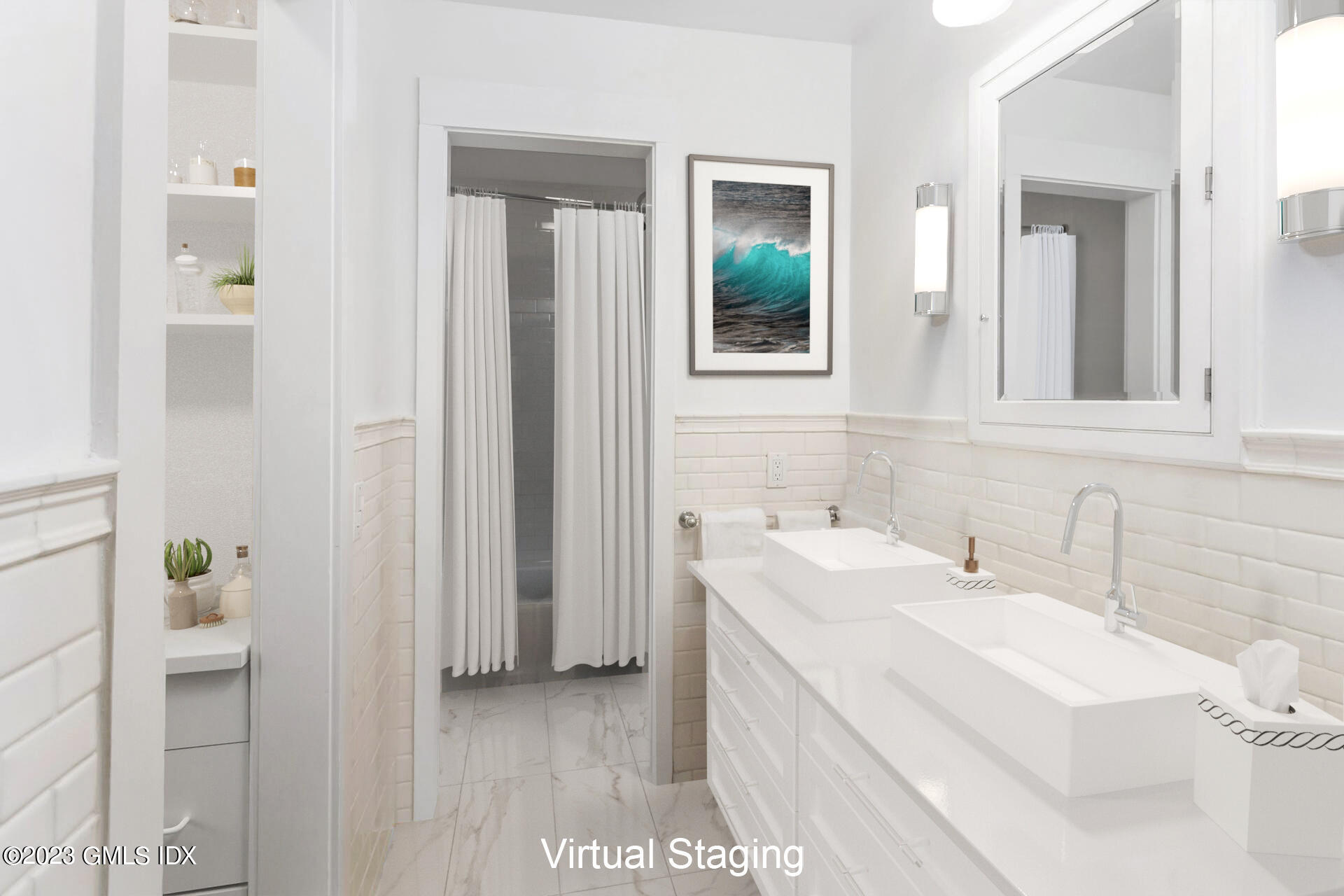 603 Steamboat Road, Unit 6 Greenwich, CT 06830 - Photo 23 of 40 a bathroom with a sink and a mirror