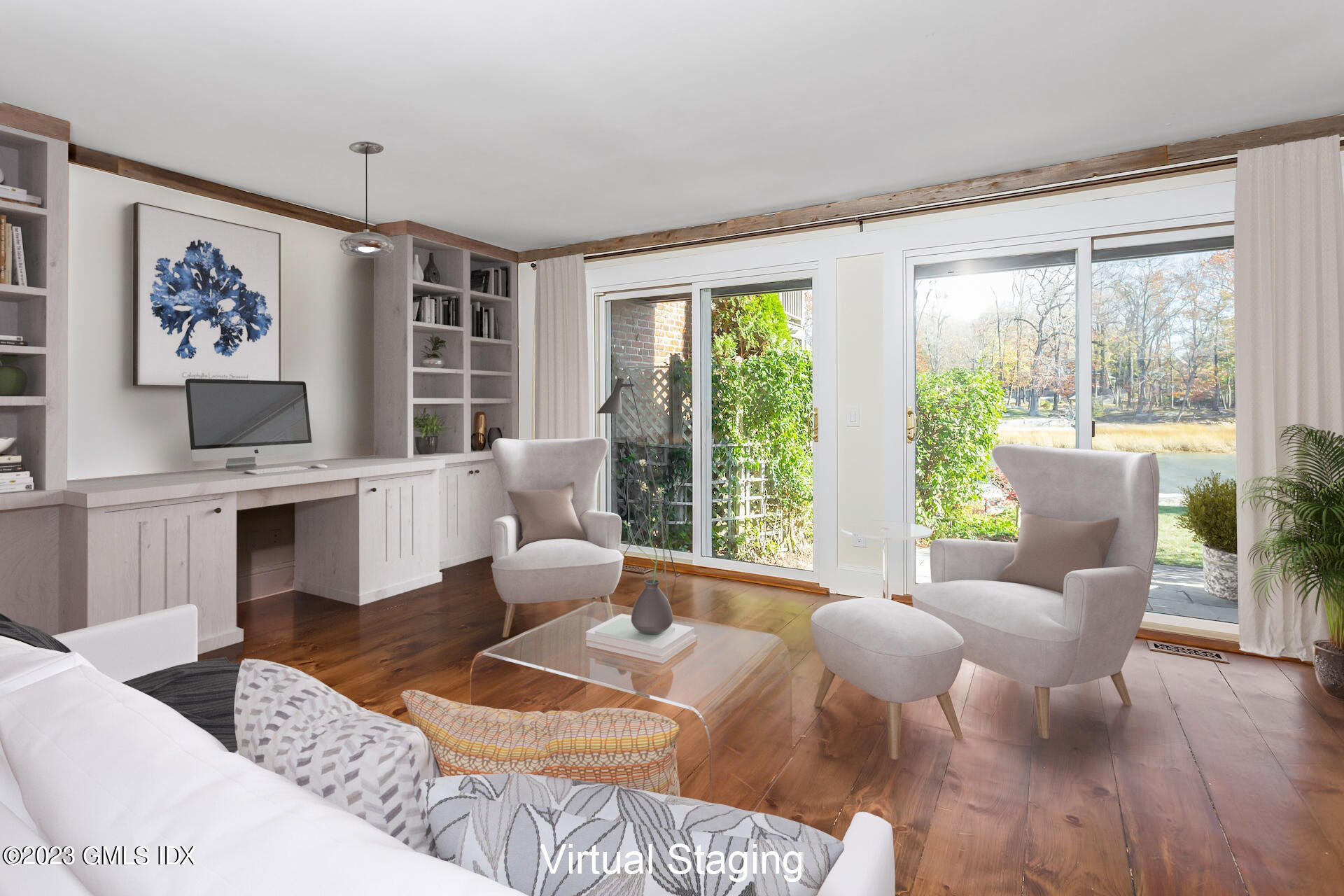 603 Steamboat Road, Unit 6 Greenwich, CT 06830 - Photo 30 of 40 a living room with furniture and a large window