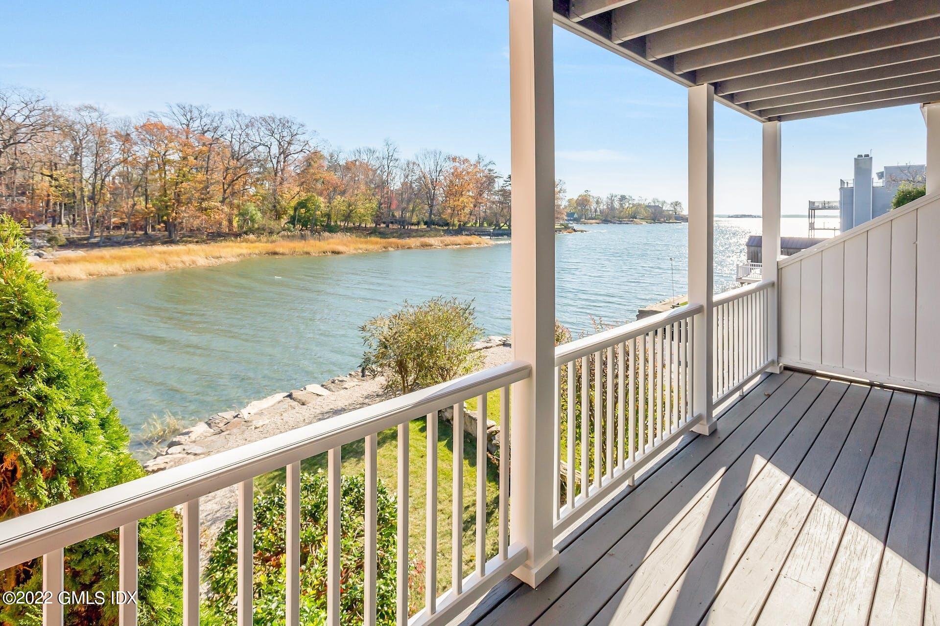 603 Steamboat Road, Unit 6 Greenwich, CT 06830 - Photo 4 of 40 a view of a balcony with lake view and ocean view