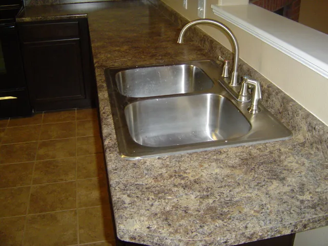 a close view of sink