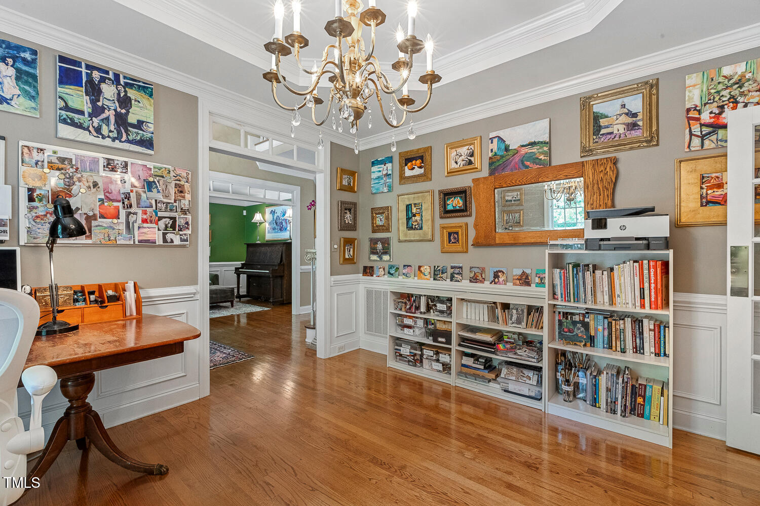 500 Potomac Grove Place Cary, NC 27519 - Photo 24 of 77 a living room with furniture and a book shelf