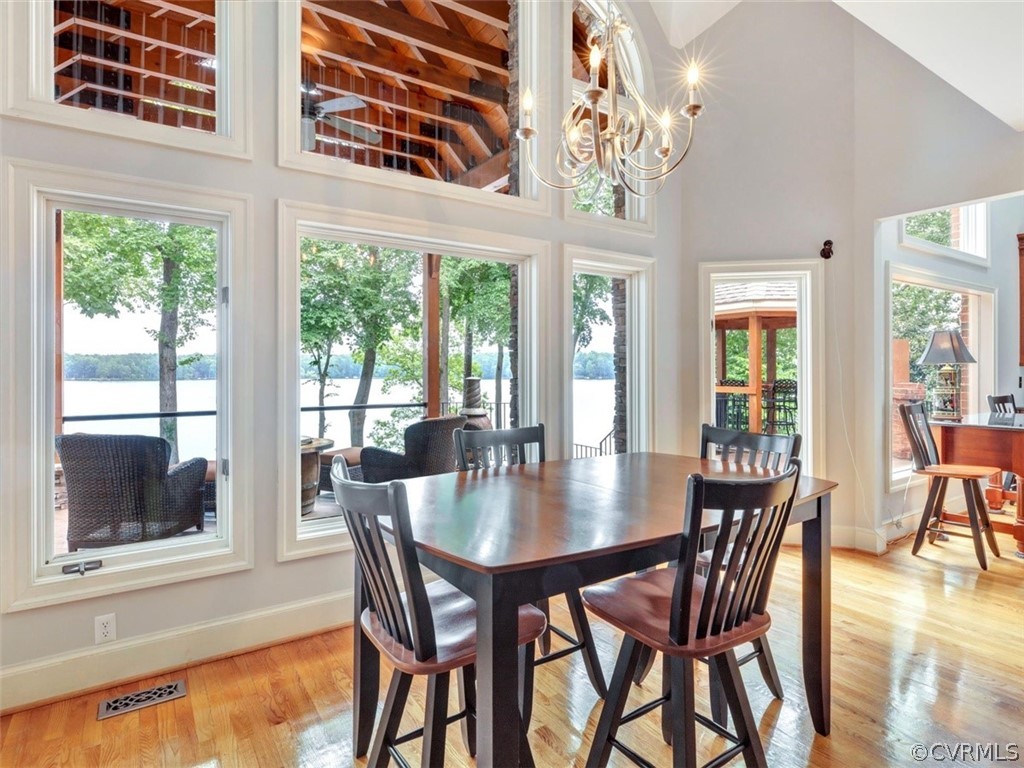13702 Beechwood Point Road Midlothian, VA 23112 - Photo 16 of 50 a view of a dining room with furniture window and outside view