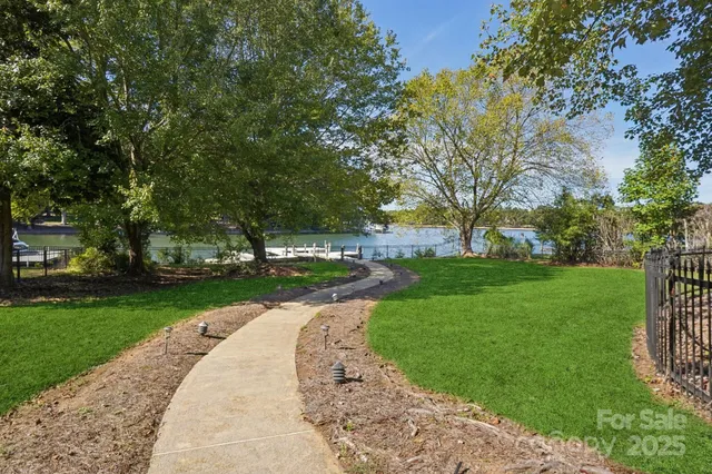 a view of a park with tree s