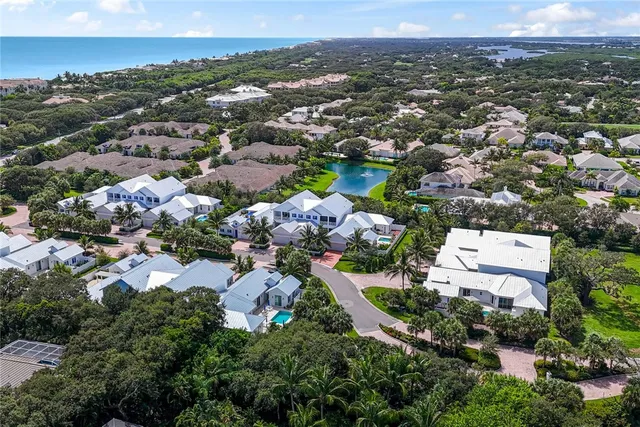 an aerial view of multiple house