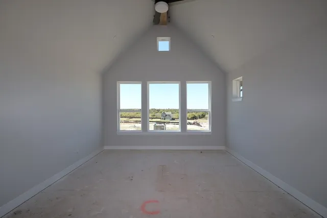 an empty room with a window
