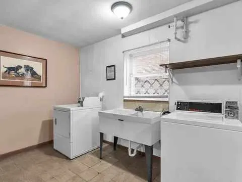 a room with storage and utility