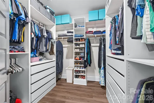 a view of a walk in closet