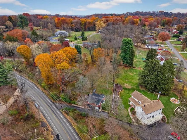 a view of city and mountain