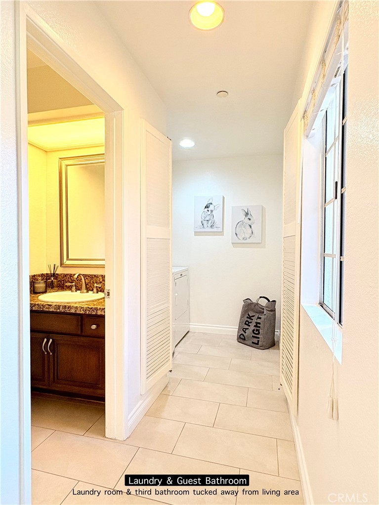 620 Ivywood Lane, Unit F Simi Valley, CA 93065 - Photo 22 of 40 Bathroom & Laundry tucked away from living space