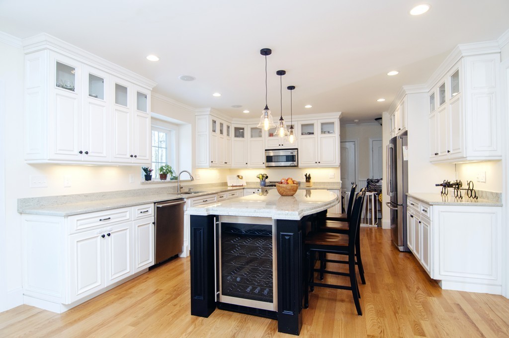 90 Cedarcrest Road Canton, MA 02021 - Photo 2 of 30 a large kitchen with kitchen island a sink table and chairs