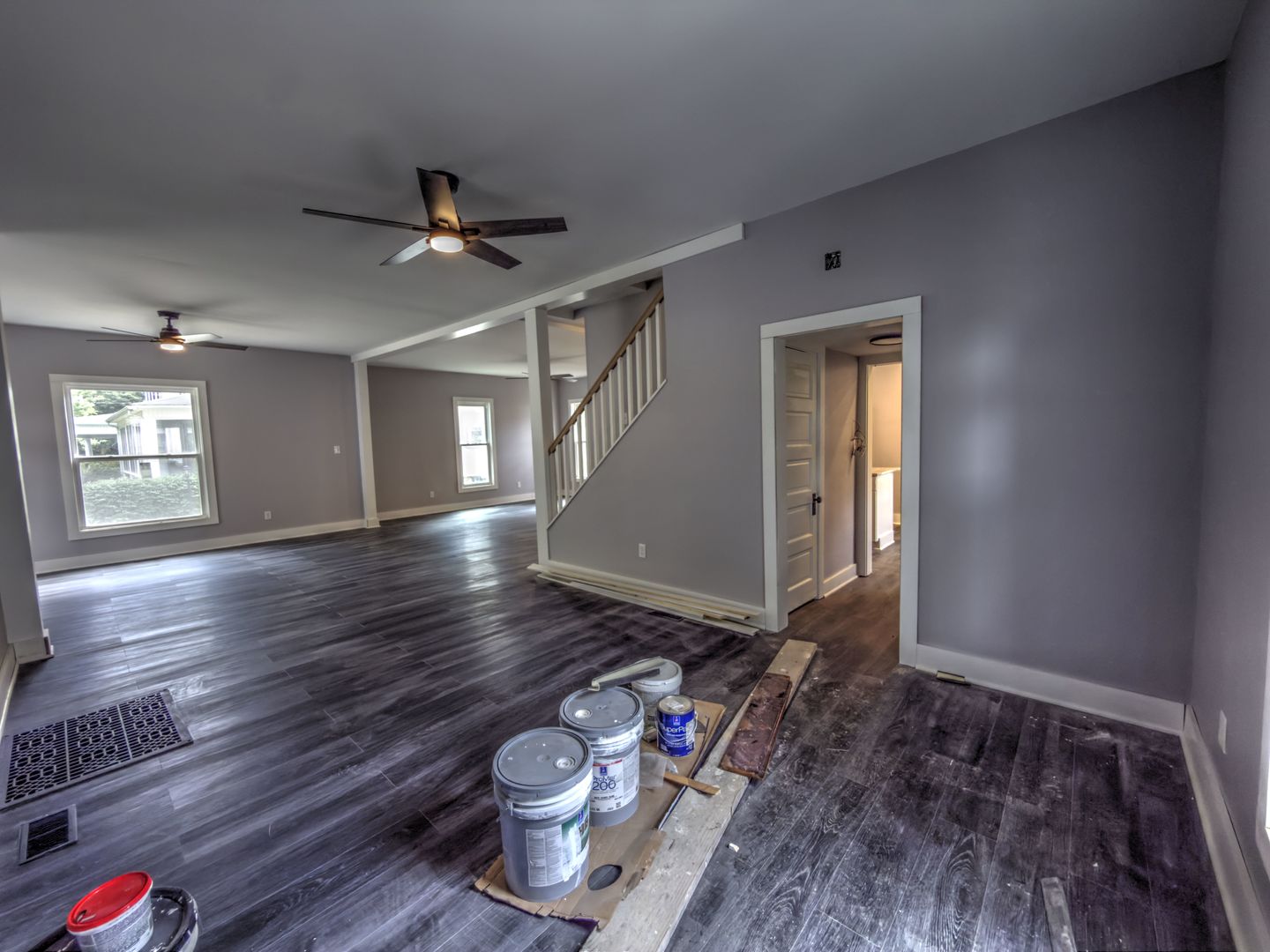 623 South 4th Street Watseka, IL 60970 - Photo 18 of 35 a view of room with wooden floor and ceiling fan