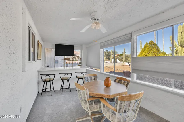 a view of a house with sitting area