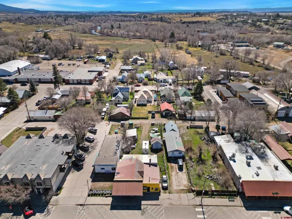 an aerial view of a city