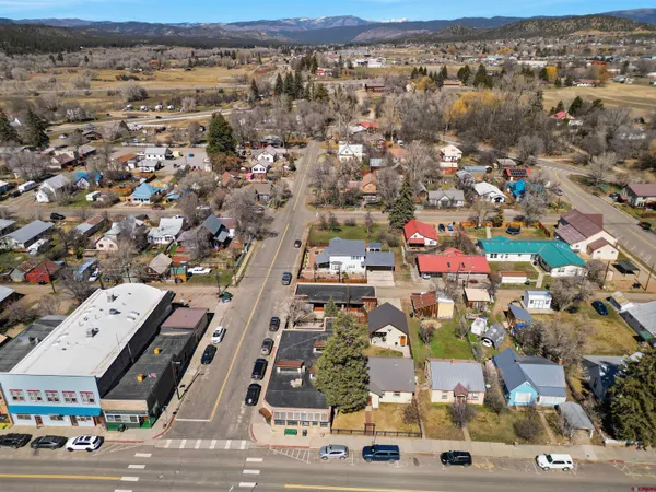 an aerial view of a city