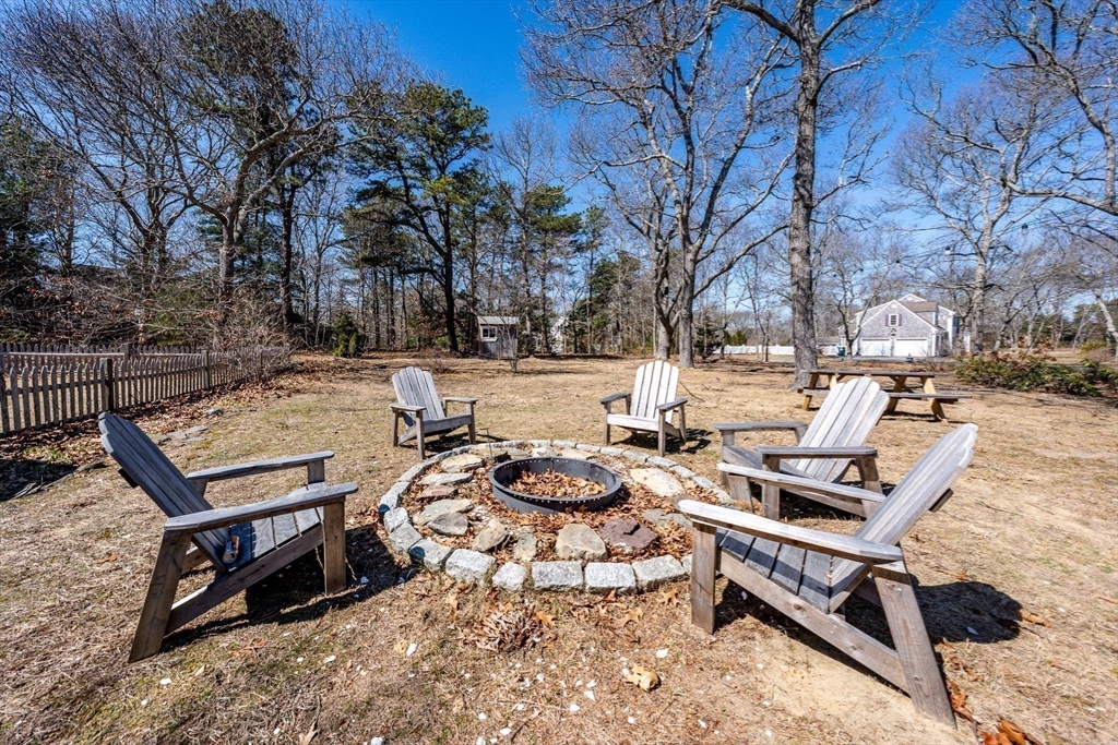 17 Ploughed Neck Road Sandwich, MA 02537 - Photo 13 of 13 a view of a backyard with chairs and a patio