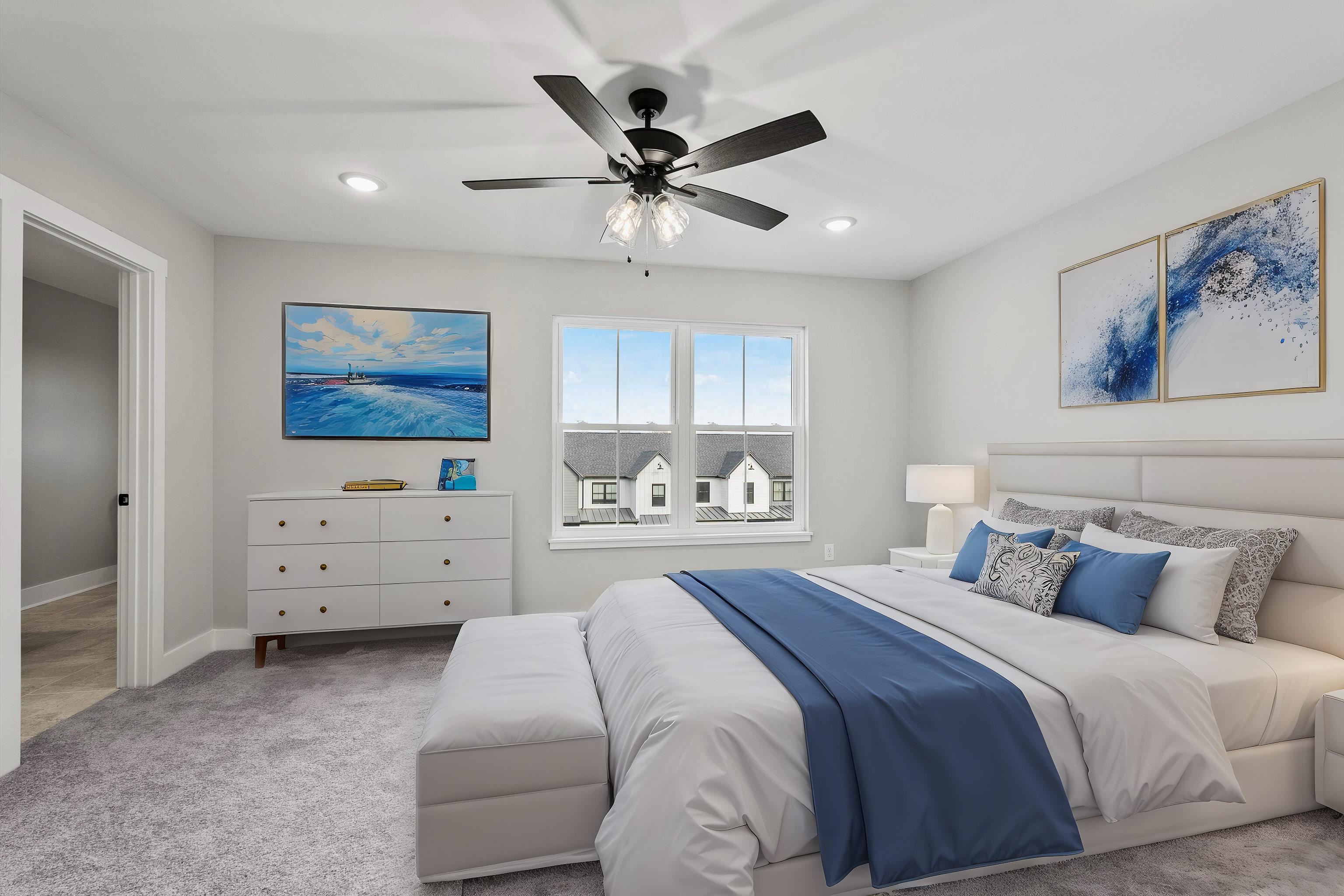 25 Barnyard Circle Bridgewater, VA 22812 - Photo 12 of 45 a bedroom with a bed and a ceiling fan