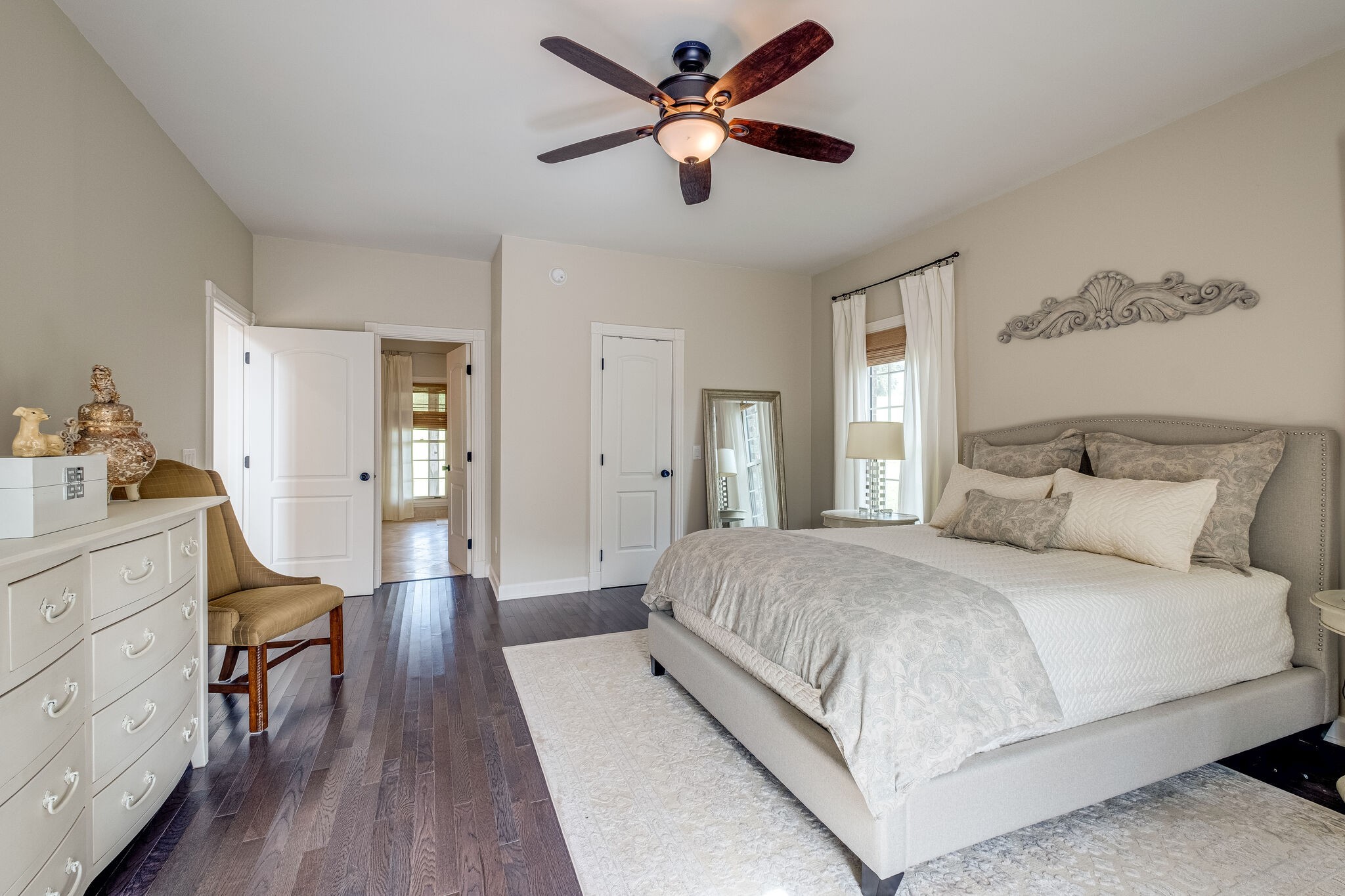 1177 Palmer Road Lebanon, TN 37090 - Photo 18 of 29 a bedroom with a bed and a chandelier