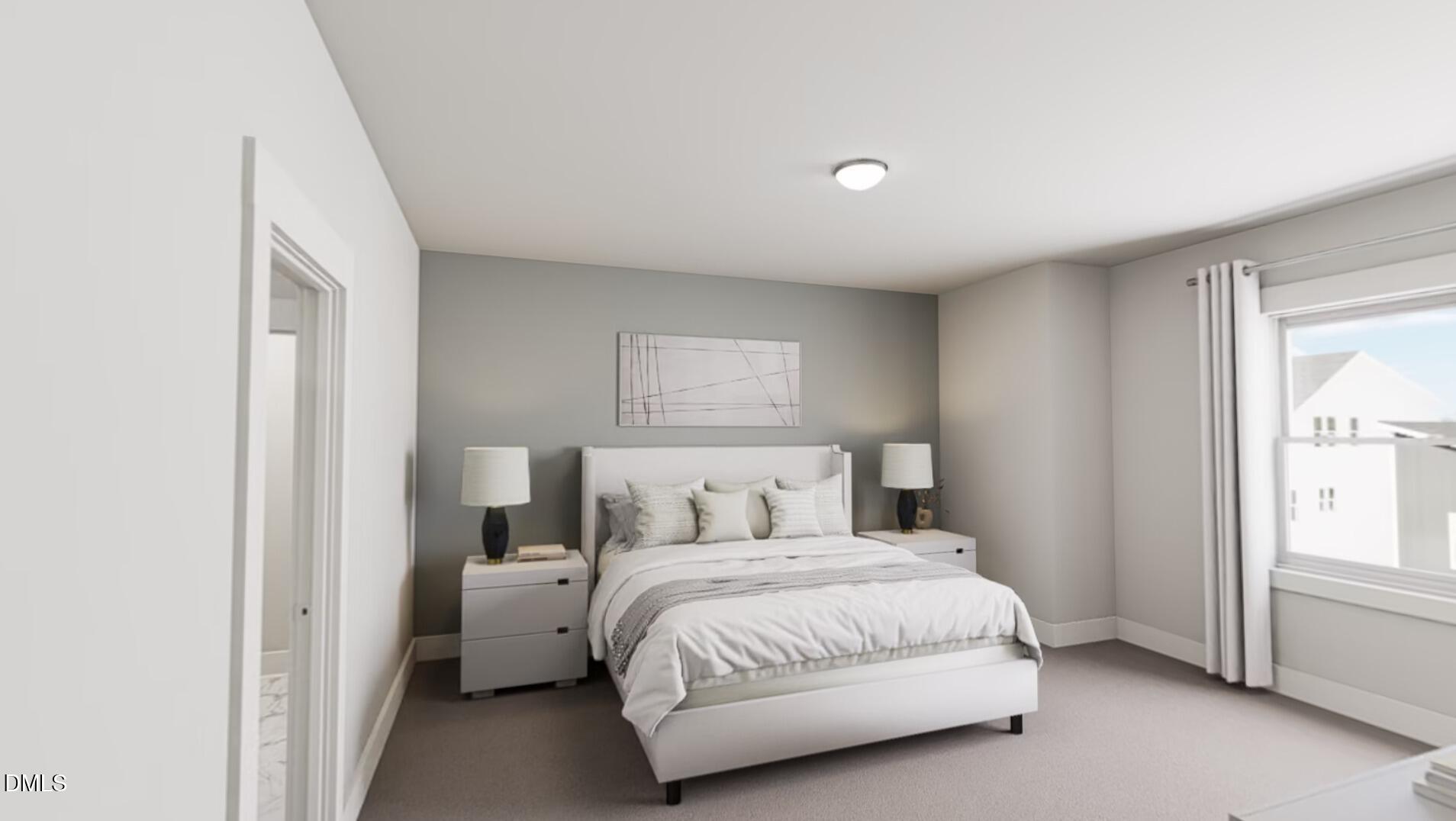 1163 Lamplighter Drive Raleigh, NC 27604 - Photo 9 of 24 a bedroom with a bed and a window