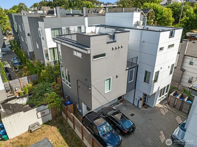 an aerial view of residential house with outdoor space