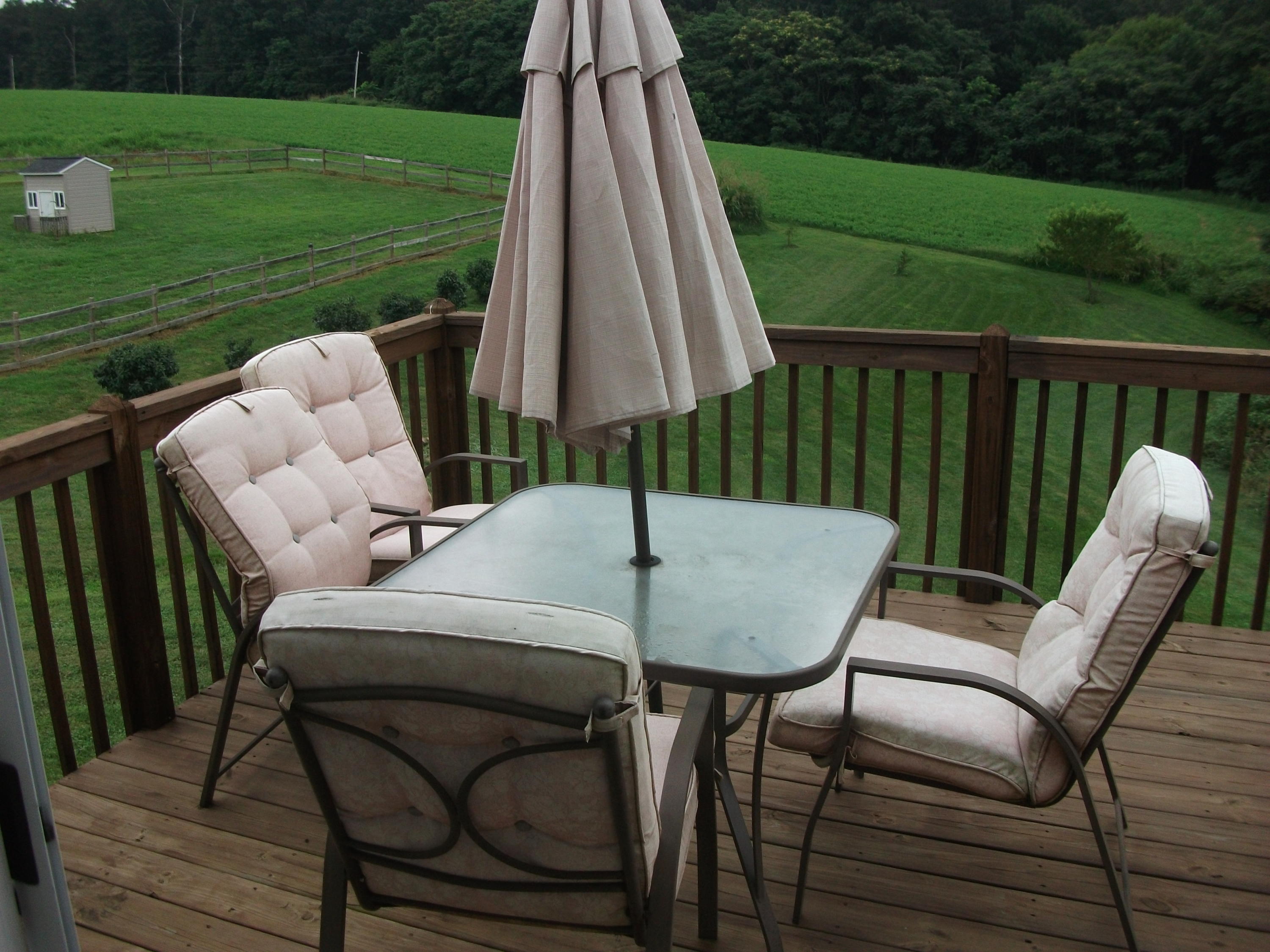 930 Calico Rock Road Rocky Mount, VA 24151 - Photo 24 of 34 a view of a patio with a table chairs and a yard