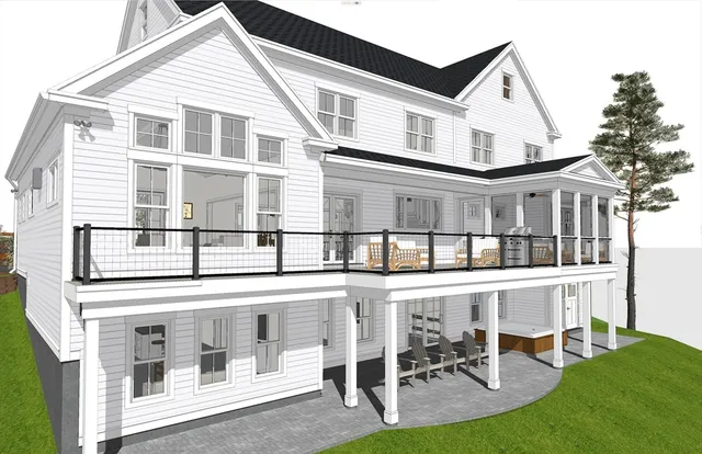 a house view with a outdoor space