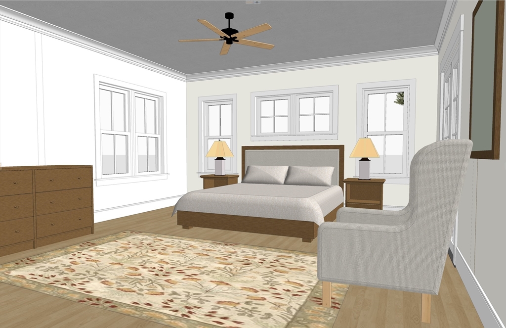 54 Prospect Hill Road Harvard, MA 01451 - Photo 7 of 17 a bedroom with a large bed and wooden floor