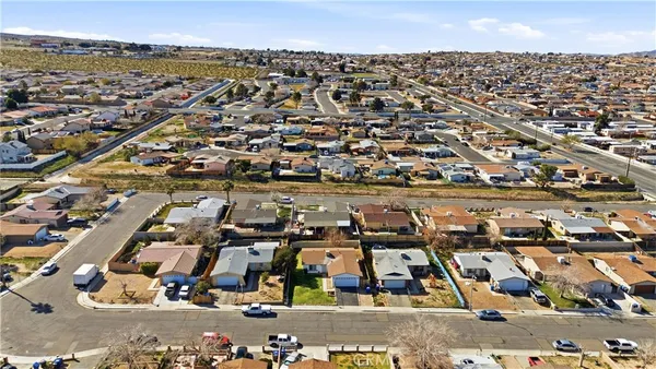 an aerial view of a city