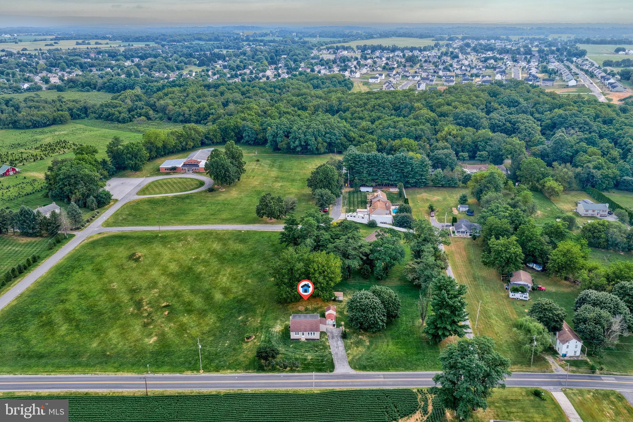 455 Petersburg Road Carlisle, PA 17015 - Photo 74 of 77 an aerial view of a house with a yard