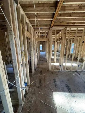 a view of an entryway with a room