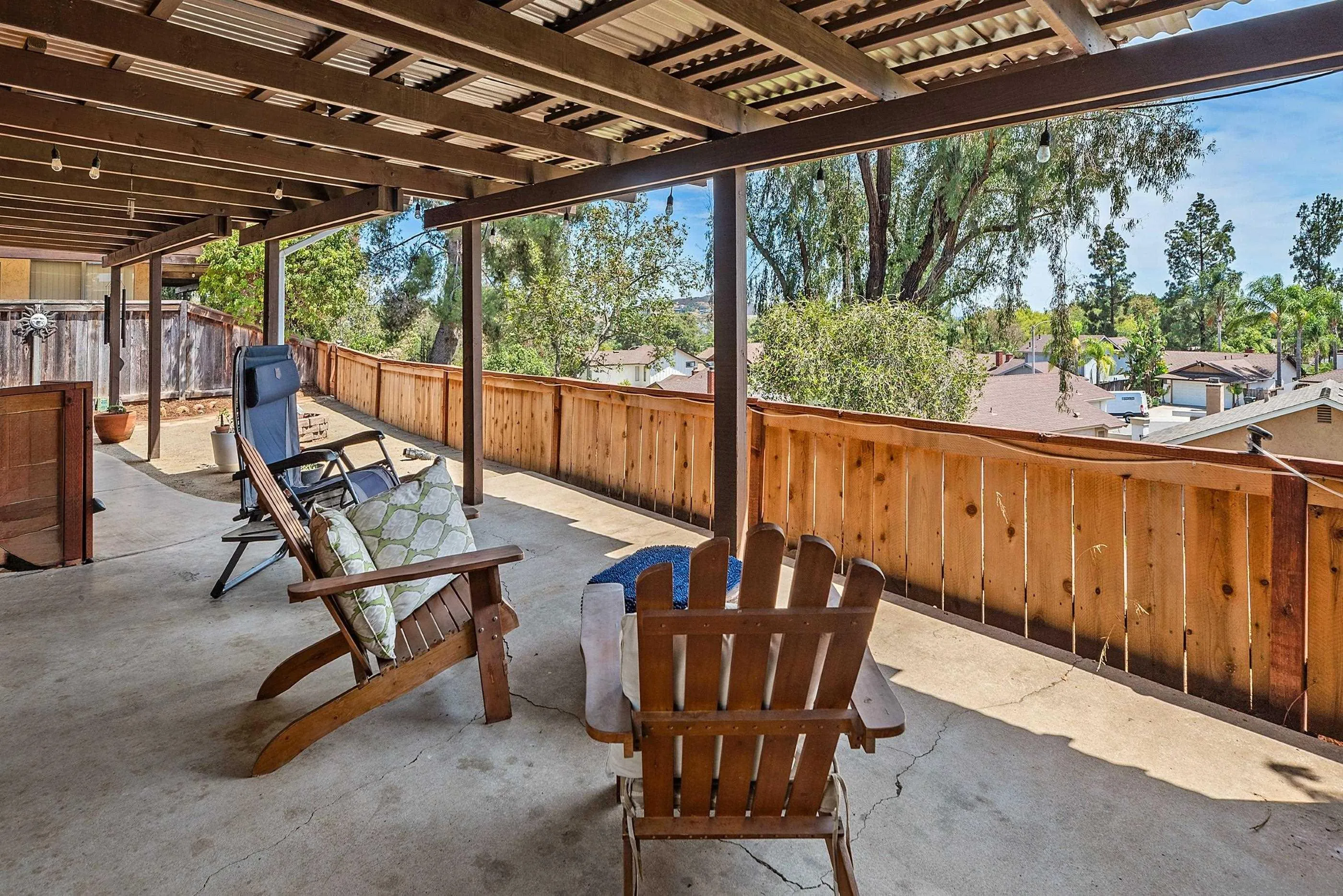 2268 Village Road Escondido, CA 92026 - Photo 30 of 43 a view of a porch with furniture and a yard