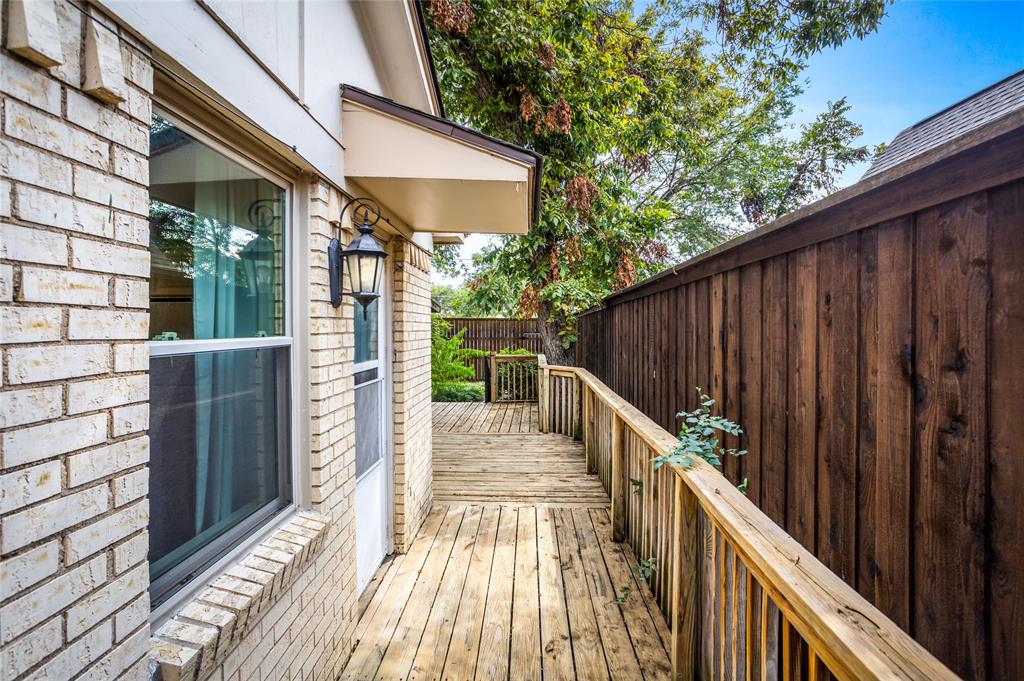 435 Hanbee Street Richardson, TX 75080 - Photo 34 of 36 Side view of deck that wraps around.