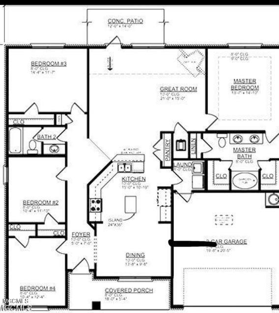 6864 Biddix Evans Road Ocean Springs, MS 39564 - Photo 8 of 8 1930 floor plan