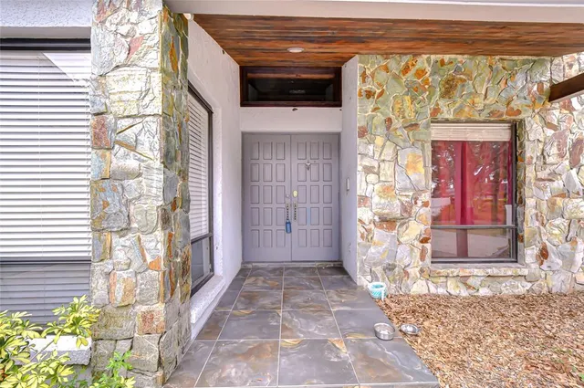a view of front door of house