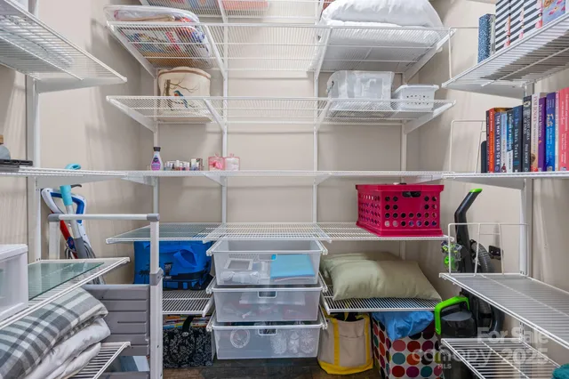 a store room with storage and utility