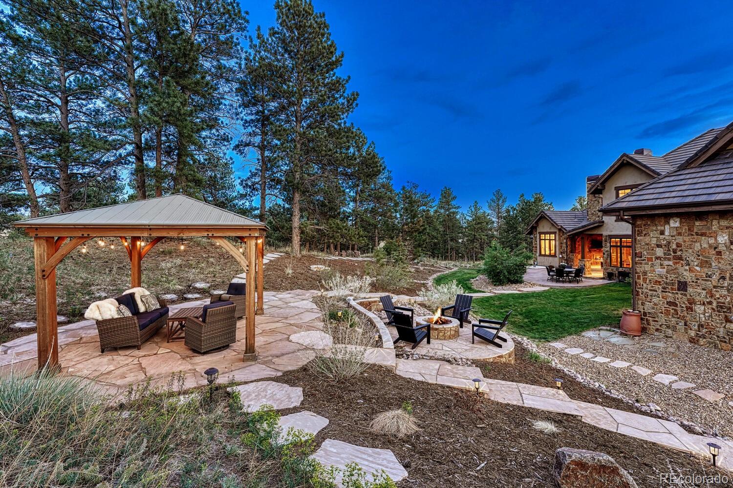 7959 Forest Keep Circle Parker, CO 80134 - Photo 34 of 40 a backyard of a house with outdoor seating